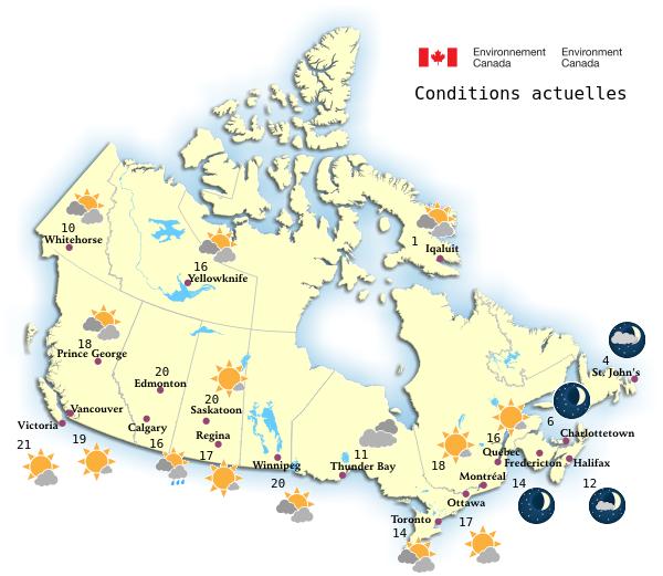 Carte du Canada