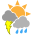 Possibilité d'averses. Risque d'orages