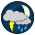 Possibilité d'averses. Risque d'orages
